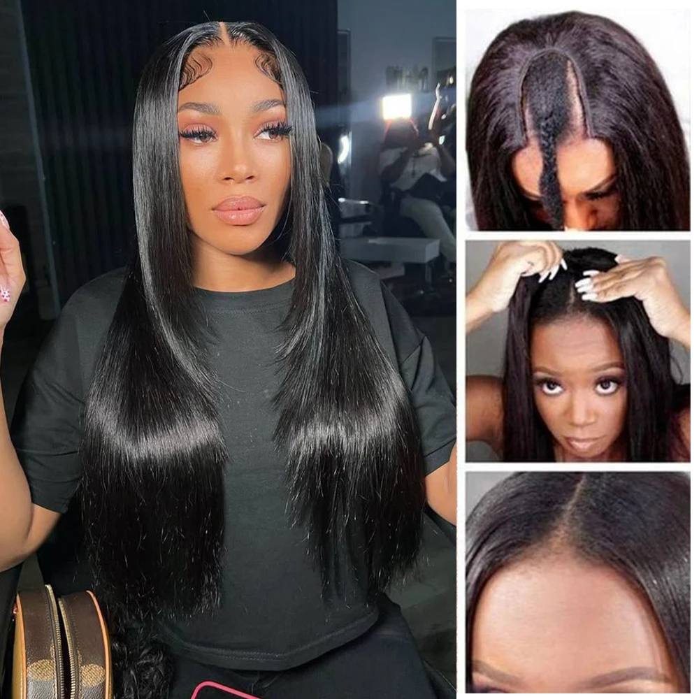 Alibele Burmese Human Hair Straight V Part Wig Human Hair Wigs No Glue Minimal Leave Out Easicontour For Women Full Machine Made 
Alibele Burmese Human Hair Straight V Part Wig Human Hair Wigs No Glue Minimal Leave Out Easicontour For Women Full Machine Made