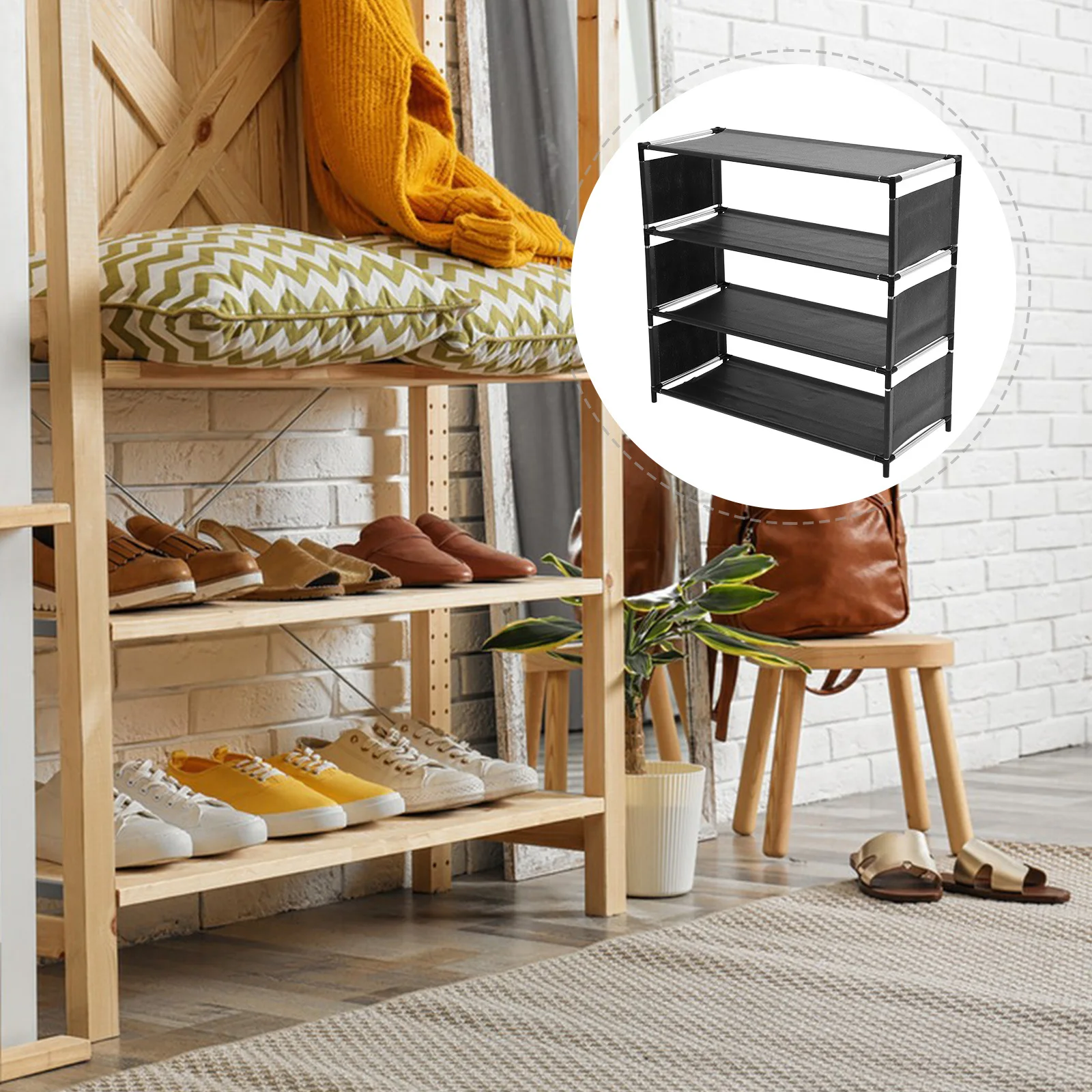 4-Layer Multi-Layer Shoe Rack Galvanized Steel Cloth Storage Organizer Compact Space Saving Shoe Storage for Entryway
4-Layer Multi-Layer Shoe Rack Galvanized Steel Cloth Storage Organizer Compact Space Saving Shoe Storage for Entryway