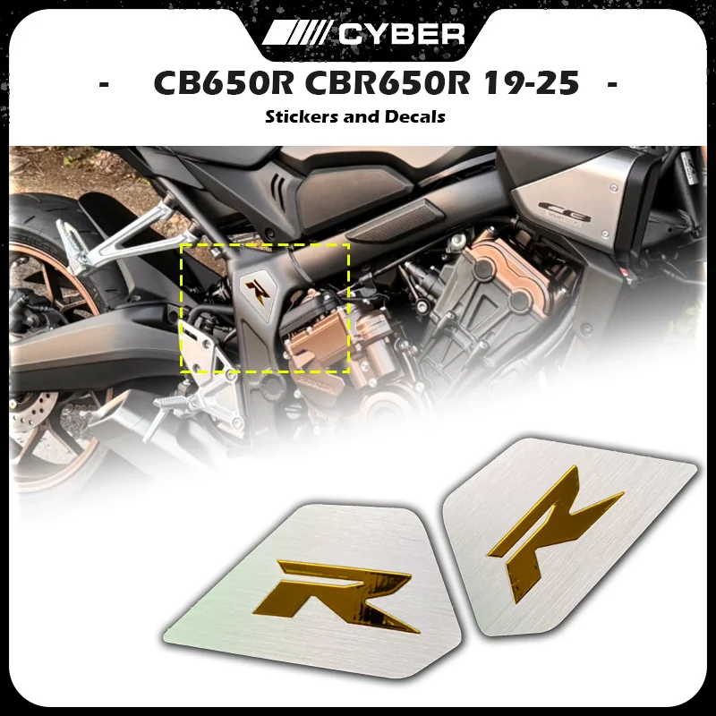 For Honda CB650R CBR650R 2019-2025 - Stainless Steel Frame Side Panels with Included R Emblem Stickers
For Honda CB650R CBR650R 2019-2025 - Stainless Steel Frame Side Panels with Included R Emblem Stickers