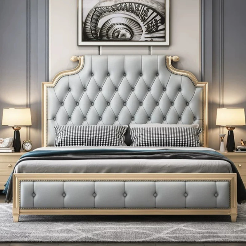 Luxury Simple Bed European Bedroom Sleeping Single Full Modern Headboards Bed Double Design Letto Matrimoniale Unique Furniture
Luxury Simple Bed European Bedroom Sleeping Single Full Modern Headboards Bed Double Design Letto Matrimoniale Unique Furniture