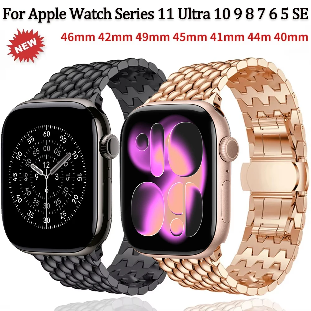 Metal Strap for Apple Watch Band 46mm 42mm 45mm 41mm 44mm 40mm 49mm Sport Watchband for iWatch Series Ultra 11 10 9 8 7 6 5 SE 3
Metal Strap for Apple Watch Band 46mm 42mm 45mm 41mm 44mm 40mm 49mm Sport Watchband for iWatch Series Ultra 11 10 9 8 7 6 5 SE 3