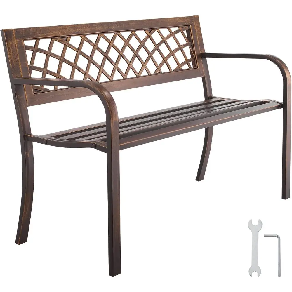 Уличная скамейка, 46 дюймов, из углеродистой стали с сетчатой спинкой из ПВХ и круглыми подлокотниками, устойчивая к атмосферным воздействиям, для патио, сада, парка.
Уличная скамейка, 46 дюймов, из углеродистой стали с сетчатой спинкой из ПВХ и круглыми подлокотниками, устойчивая к атмосферным воздействиям, для патио, сада, парка.