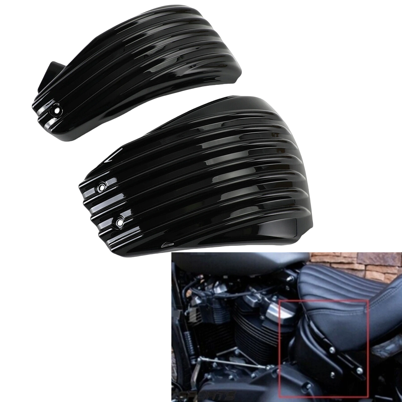 Крышка бокового обтекателя аккумулятора мотоцикла для Harley Softail Deluxe FLDE Heritage Classic 114 FLHCS Street Bob FXBB
Крышка бокового обтекателя аккумулятора мотоцикла для Harley Softail Deluxe FLDE Heritage Classic 114 FLHCS Street Bob FXBB