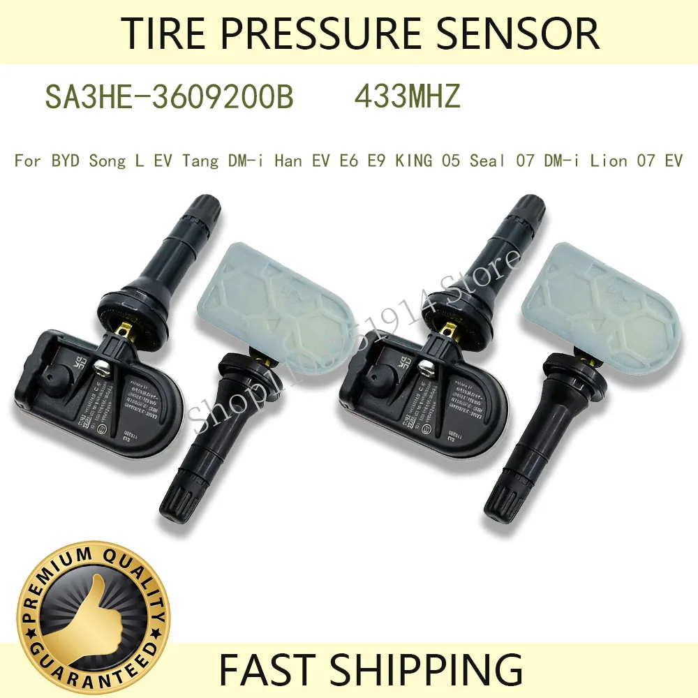 Tire Pressure Monitor Sensor SA3HE-3609200B TPMS For BYD Song L EV Tang DM-i Han EV E6 E9 KING 05 Seal 07 DM-i Lion 07 EV 433MHZ
Tire Pressure Monitor Sensor SA3HE-3609200B TPMS For BYD Song L EV Tang DM-i Han EV E6 E9 KING 05 Seal 07 DM-i Lion 07 EV 433MHZ