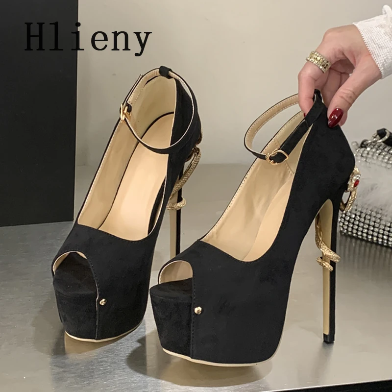 Дизайнерские женские туфли-лодочки Hlieny на платформе в форме змеи, сексуальные босоножки с открытым носком, ремешком на пряжке, на высоком каблуке, для вечеринок, стриптиза
Дизайнерские женские туфли-лодочки Hlieny на платформе в форме змеи, сексуальные босоножки с открытым носком, ремешком на пряжке, на высоком каблуке, для вечеринок, стриптиза