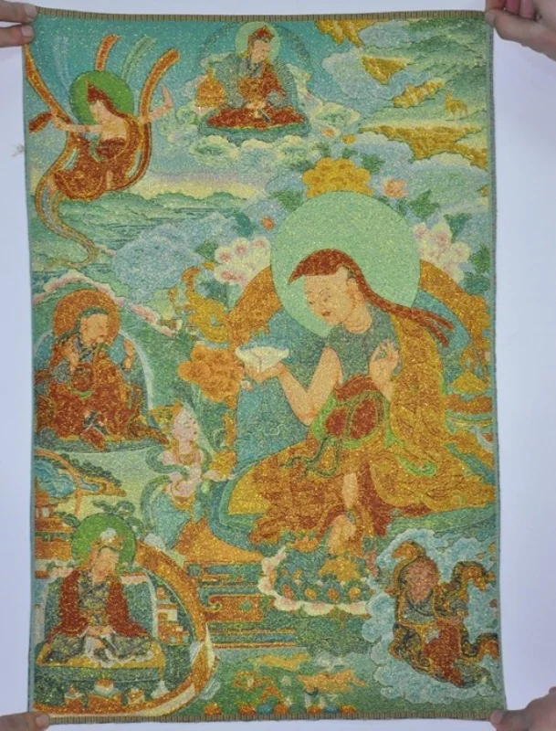 Tibetan Buddhism Silk Embroidery thangka Pema Chua within Buddha
Tibetan Buddhism Silk Embroidery thangka Pema Chua within Buddha