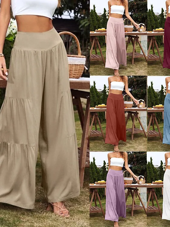 High Waist Pleated Patchwork Wide Leg Pants Street Sle Loose Fit Casual Trousers for Women Summer Collection China Made
High Waist Pleated Patchwork Wide Leg Pants Street Sle Loose Fit Casual Trousers for Women Summer Collection China Made