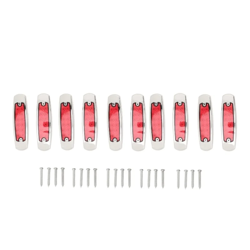 10PCS 12LED Side Marker Lights High Brightness Brake Tail Lights 12 To 24V Warning Lights For Truck Trailer Red Shell Red Light
10PCS 12LED Side Marker Lights High Brightness Brake Tail Lights 12 To 24V Warning Lights For Truck Trailer Red Shell Red Light