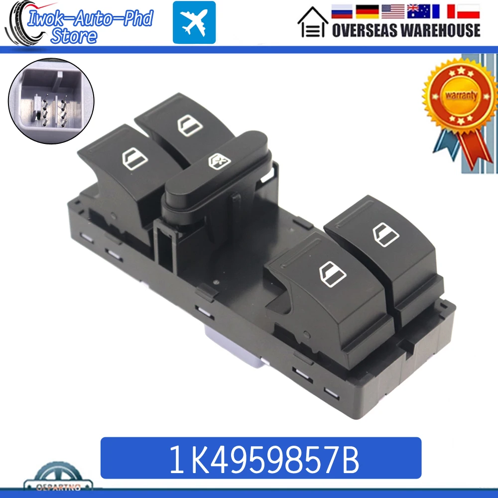 Электрическая кнопка управления окном 1K4959857B для Volkswagen Jetta Golf Plus Passat CC Touran Tiguan Seat
Электрическая кнопка управления окном 1K4959857B для Volkswagen Jetta Golf Plus Passat CC Touran Tiguan Seat