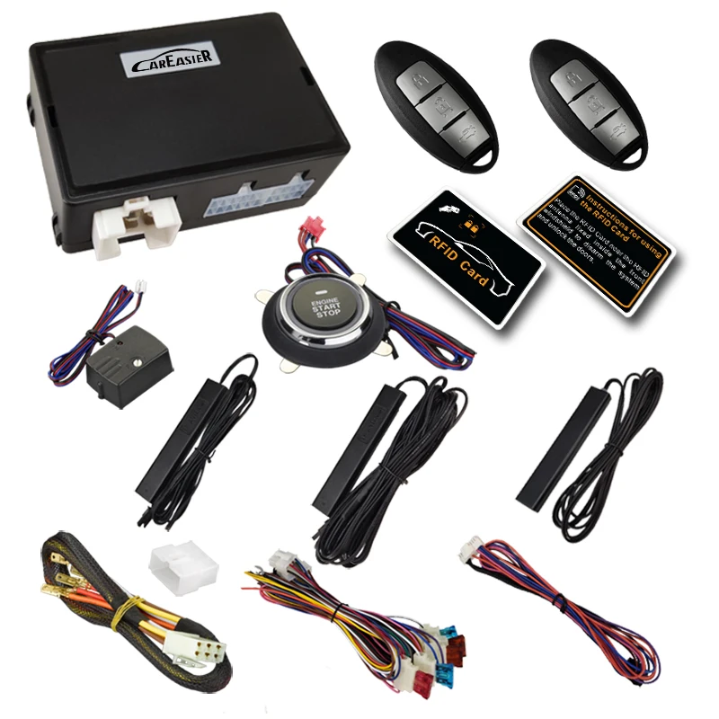 Lock Unlock PKE Keyless Entry System Push Button Engine Start Stop Remote Starter PKE Car Alarm with Remote for Nissan
Lock Unlock PKE Keyless Entry System Push Button Engine Start Stop Remote Starter PKE Car Alarm with Remote for Nissan
