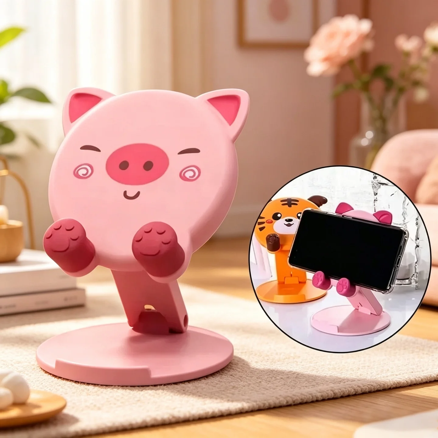 Cute Cartoon Phone Stand - Adjustable Height&Rotation Phone Holder Portable Folding Tablet Holder for Bed, Desk &Live Streaming
Cute Cartoon Phone Stand - Adjustable Height&Rotation Phone Holder Portable Folding Tablet Holder for Bed, Desk &Live Streaming