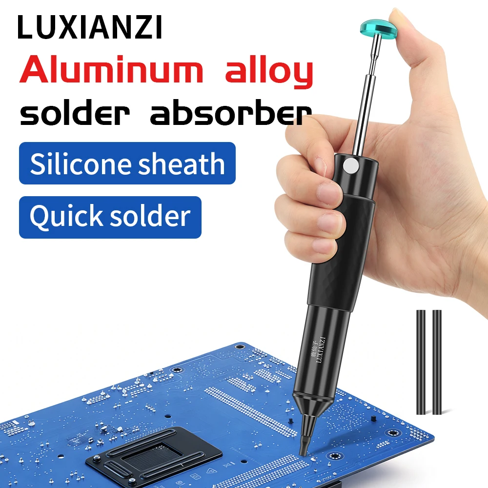 LUXIANZI Powerful Aluminum Desoldering Pump Removal Vacuum Iron Welding Repair Tool Automatic rebound Suction Tin Gun
LUXIANZI Powerful Aluminum Desoldering Pump Removal Vacuum Iron Welding Repair Tool Automatic rebound Suction Tin Gun