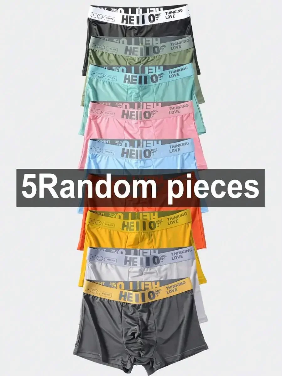 Mens 5pcs Comfortable Breathable Boxer Shorts Ice Silk Underwear Random Colors
Mens 5pcs Comfortable Breathable Boxer Shorts Ice Silk Underwear Random Colors