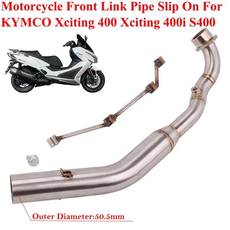 Slip On For KYMCO Xciting 400 S400 400i 500 Motorcycle Exhaust Escape System Muffler Stainless Steel Front Middle Link Pipe 51MM
Slip On For KYMCO Xciting 400 S400 400i 500 Motorcycle Exhaust Escape System Muffler Stainless Steel Front Middle Link Pipe 51MM