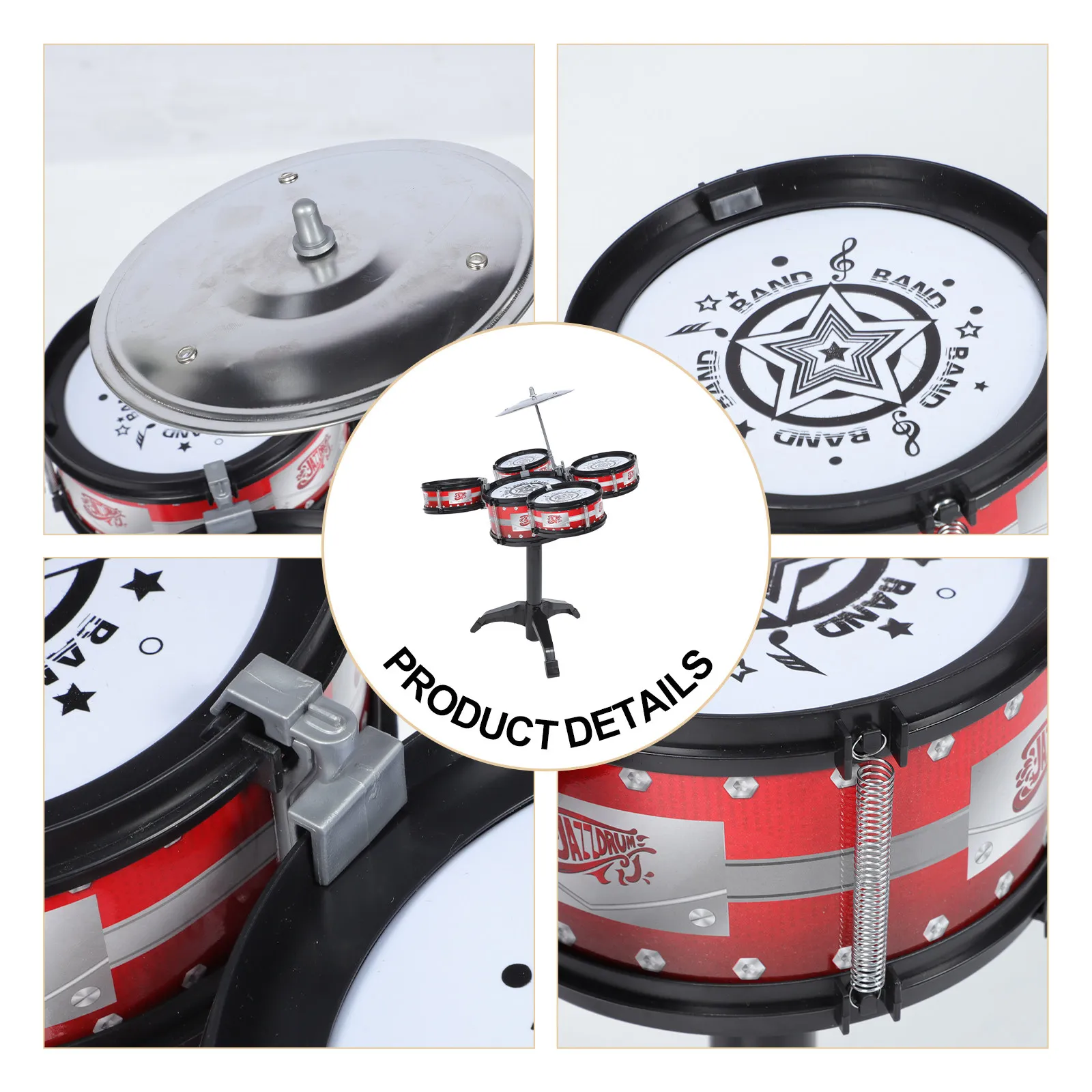 Drum Kit Kids Toys Children Musical Instrument ABS Drums Instruments for Toddler
Drum Kit Kids Toys Children Musical Instrument ABS Drums Instruments for Toddler