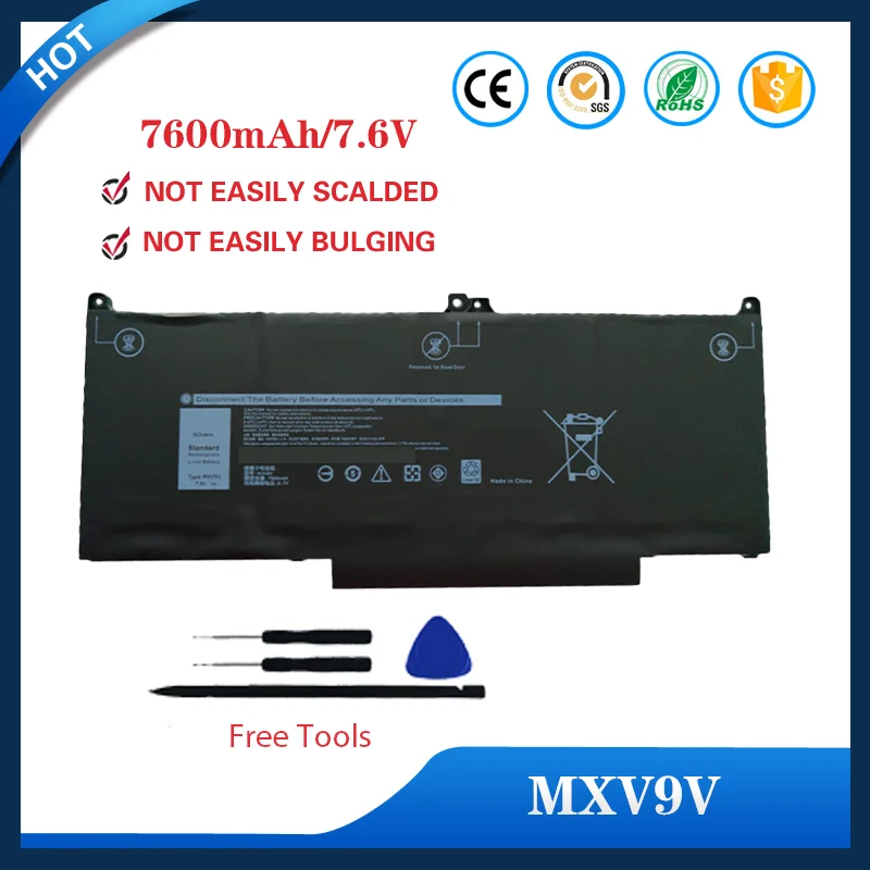 7600mAh 7.6V 60WH MXV9V Laptop Battery Replacement For Dell Latitude 13 7300 5300 Series 5VC2M 05VC2M 829MX 0829MX
7600mAh 7.6V 60WH MXV9V Laptop Battery Replacement For Dell Latitude 13 7300 5300 Series 5VC2M 05VC2M 829MX 0829MX