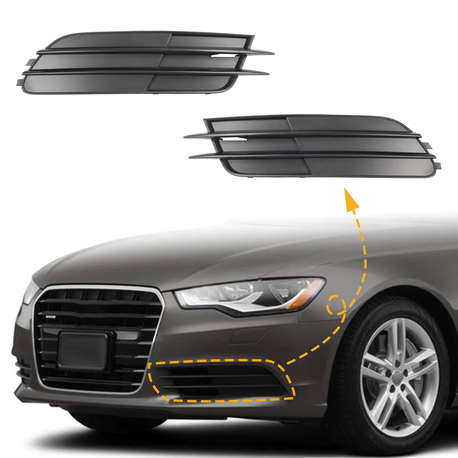 Fog Light Frame Lamp Trim Grill Cover Under Front Bumper For Audi A6/A6 Quattro 2012-2015 4G0807681 4G0807682 Car Accessories
Fog Light Frame Lamp Trim Grill Cover Under Front Bumper For Audi A6/A6 Quattro 2012-2015 4G0807681 4G0807682 Car Accessories