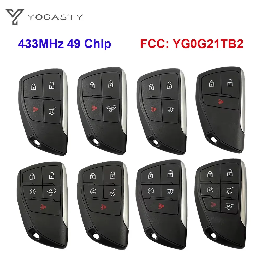 YOCASTY 3/4/5/6 Buttons 433MHz ID49 Chip Smart Remote Car Key For Chevrolet Suburban Tahoe For Buick GMC FCCID: YG0G21TB2
YOCASTY 3/4/5/6 Buttons 433MHz ID49 Chip Smart Remote Car Key For Chevrolet Suburban Tahoe For Buick GMC FCCID: YG0G21TB2