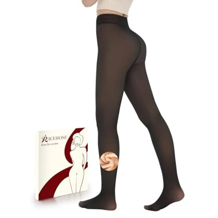 iceROSE Fleece Lined Tights Women - Sheer Black Thermal Leggings Thick Warm Pantyhose Fake Translucent Dress for Cold Winter
iceROSE Fleece Lined Tights Women - Sheer Black Thermal Leggings Thick Warm Pantyhose Fake Translucent Dress for Cold Winter