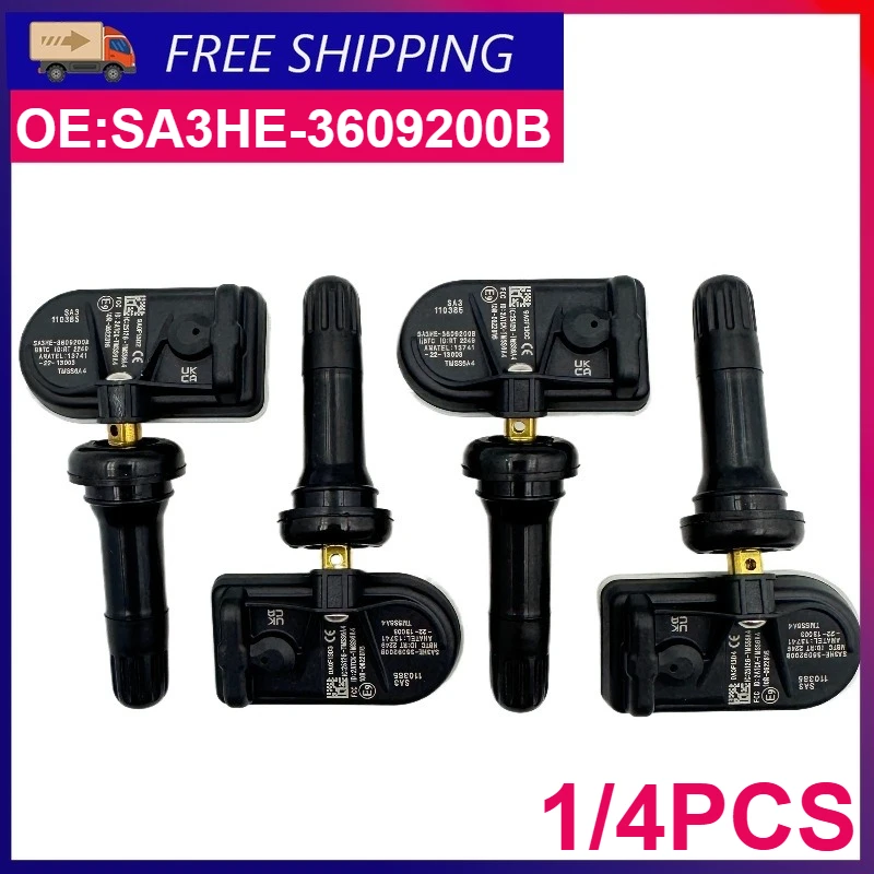 1/4PCS SA3HE-3609200B Tire pressure sensor For BYD Song Pro qin han yuan Seal 07 06 DM-i DENZA N7 N8 D9 TPMS sensor 433MHZ
1/4PCS SA3HE-3609200B Tire pressure sensor For BYD Song Pro qin han yuan Seal 07 06 DM-i DENZA N7 N8 D9 TPMS sensor 433MHZ