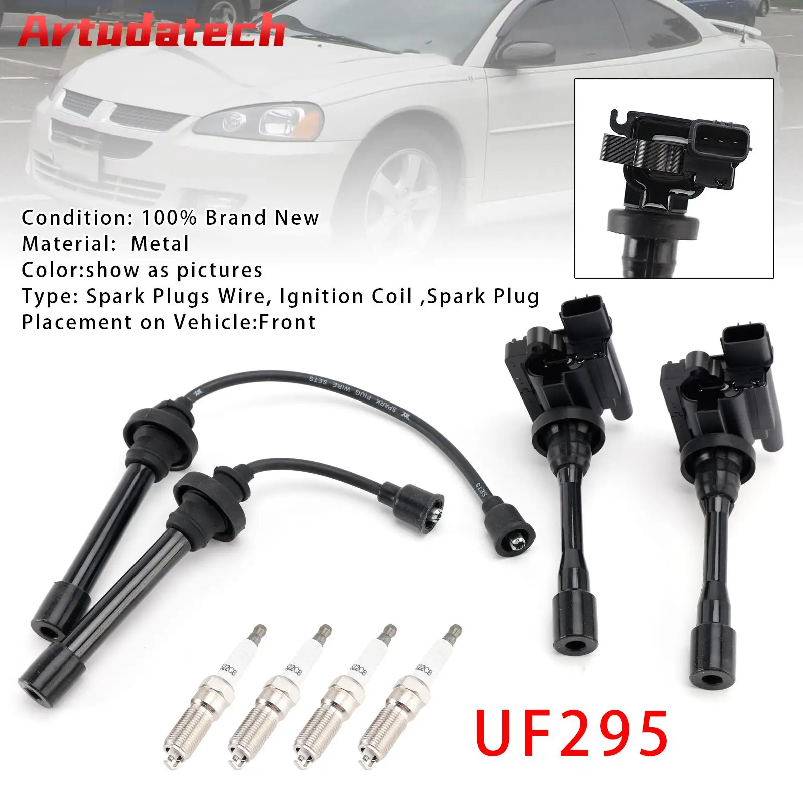 Artudatech 2x Ignition Coil+2x Wires+4x Plugs UF295 For Mitsubishi Lancer 2.0L l4 2002 2003 2004 2005 2006 Car Accessories
Artudatech 2x Ignition Coil+2x Wires+4x Plugs UF295 For Mitsubishi Lancer 2.0L l4 2002 2003 2004 2005 2006 Car Accessories