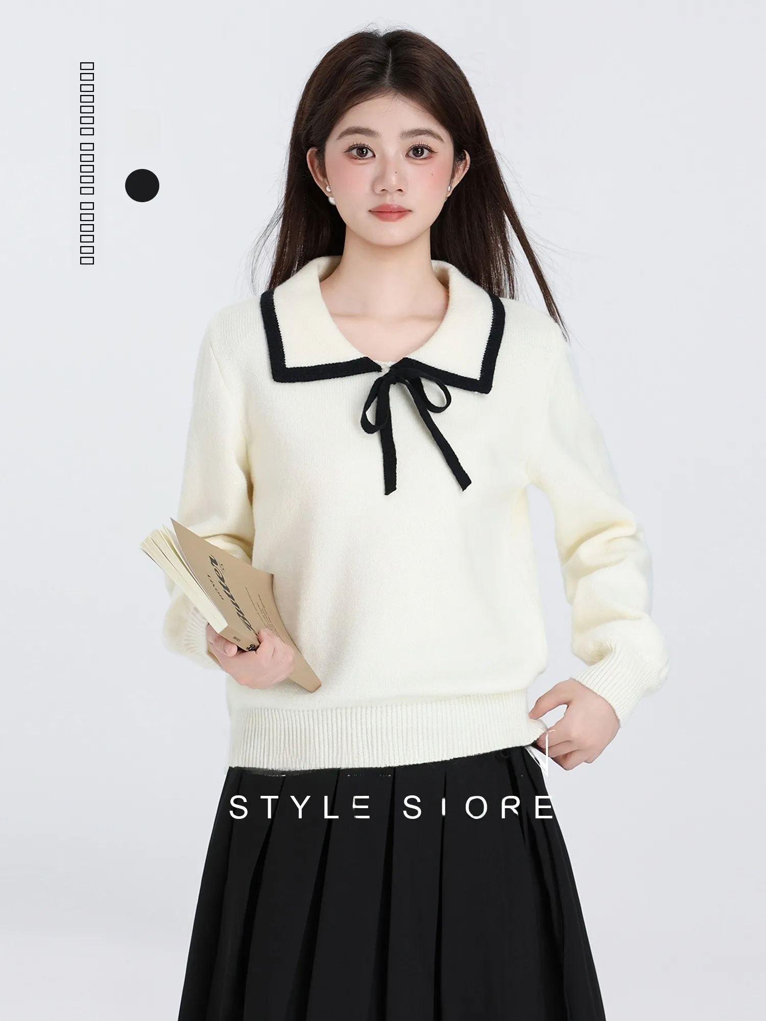 Свободный женский вязаный свитер с воротником-бантом, осенне-зимняя новинка, повседневный базовый топ для многослойных образов, цвет абрикосовый
Свободный женский вязаный свитер с воротником-бантом, осенне-зимняя новинка, повседневный базовый топ для многослойных образов, цвет абрикосовый