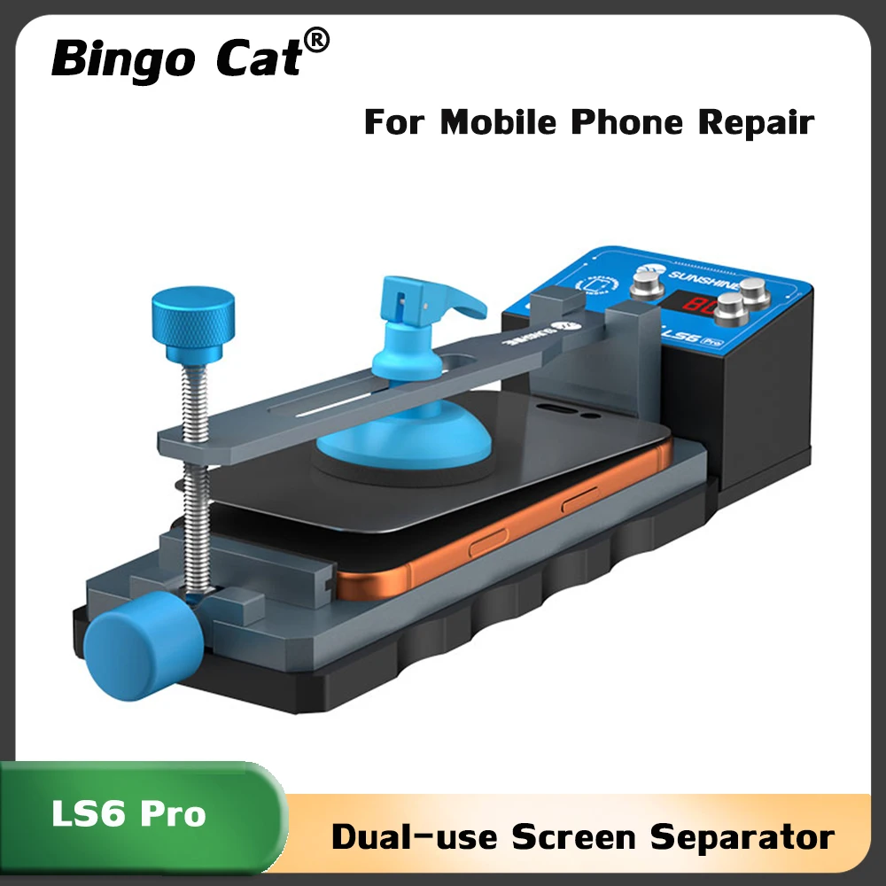 SUNSHINE LS6 Pro Dual-Use Heating Screen Removal Tool 0-80°C for Mobile Phone Repair Screen and Back Cover Removal Repair Tool
SUNSHINE LS6 Pro Dual-Use Heating Screen Removal Tool 0-80°C for Mobile Phone Repair Screen and Back Cover Removal Repair Tool