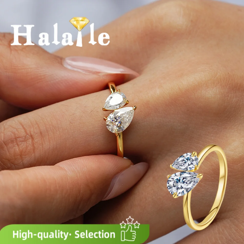 Halaile 1.5CT D Color Moissanite Rings 925 Silver For Women Silver Double Stone Rings Wedding Sparkling Party
Halaile 1.5CT D Color Moissanite Rings 925 Silver For Women Silver Double Stone Rings Wedding Sparkling Party
