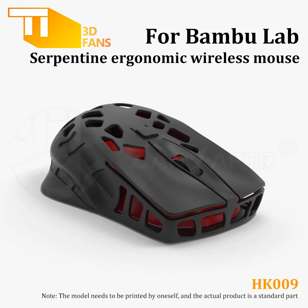 For Bambu Lab Serpentine ergonomic wireless mouse HK009 DIY Creative Model Components 3D Printer Parts
For Bambu Lab Serpentine ergonomic wireless mouse HK009 DIY Creative Model Components 3D Printer Parts
