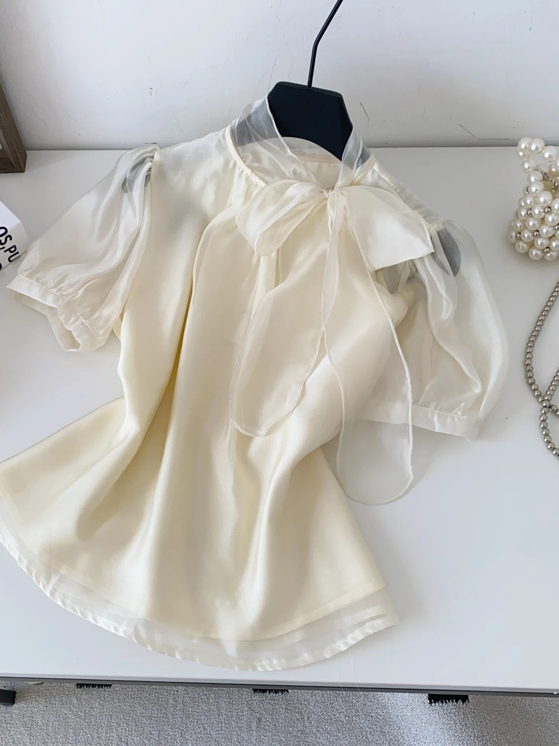 Ele Knot Bubble Sve Chiffon irt Women's Summer Faionable Versatile Youthful Top Korean Sle Loose Fit
Ele Knot Bubble Sve Chiffon irt Women's Summer Faionable Versatile Youthful Top Korean Sle Loose Fit