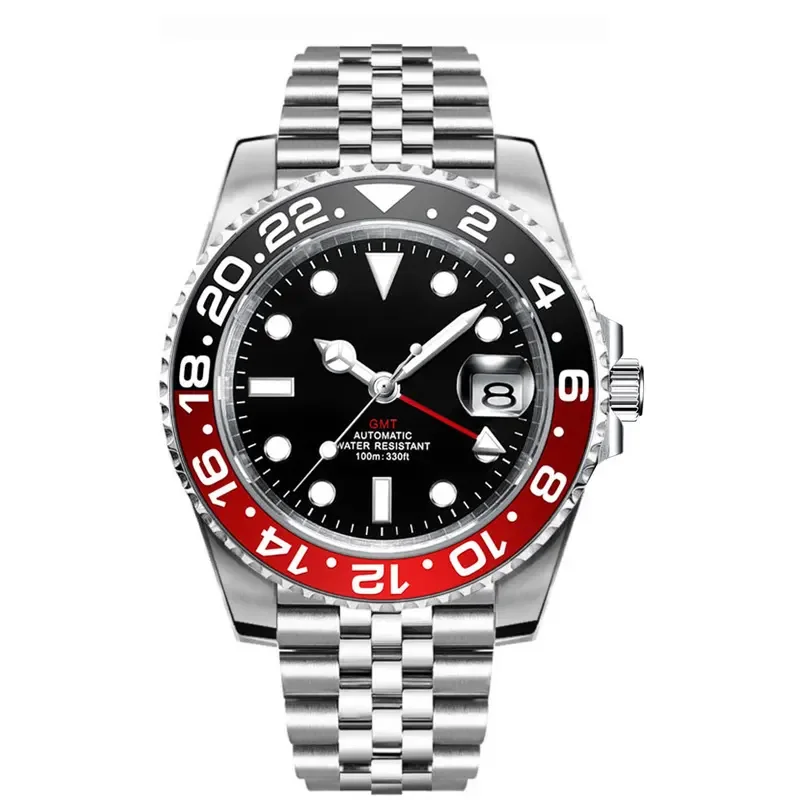 40mm GMT Men's Mechanical Watches 100M Waterproof Custom LogoCeramic Sapphire Glass Stainless Steel Business Automatic Men Watch
40mm GMT Men's Mechanical Watches 100M Waterproof Custom LogoCeramic Sapphire Glass Stainless Steel Business Automatic Men Watch