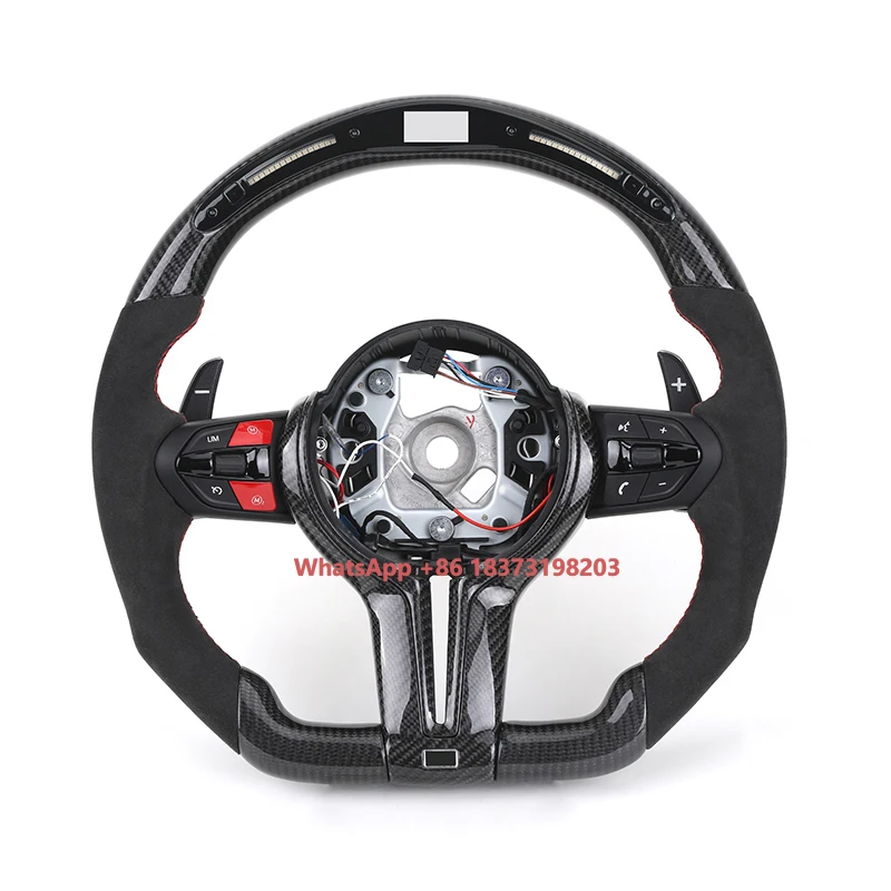 With Red M1 M2 Button Half Alcantara Carbon LED Steering Wheel for BMW 5 Series F10 F30 F01 E90 E60 E46 M3 F32 E39 E82 E87 E92
With Red M1 M2 Button Half Alcantara Carbon LED Steering Wheel for BMW 5 Series F10 F30 F01 E90 E60 E46 M3 F32 E39 E82 E87 E92