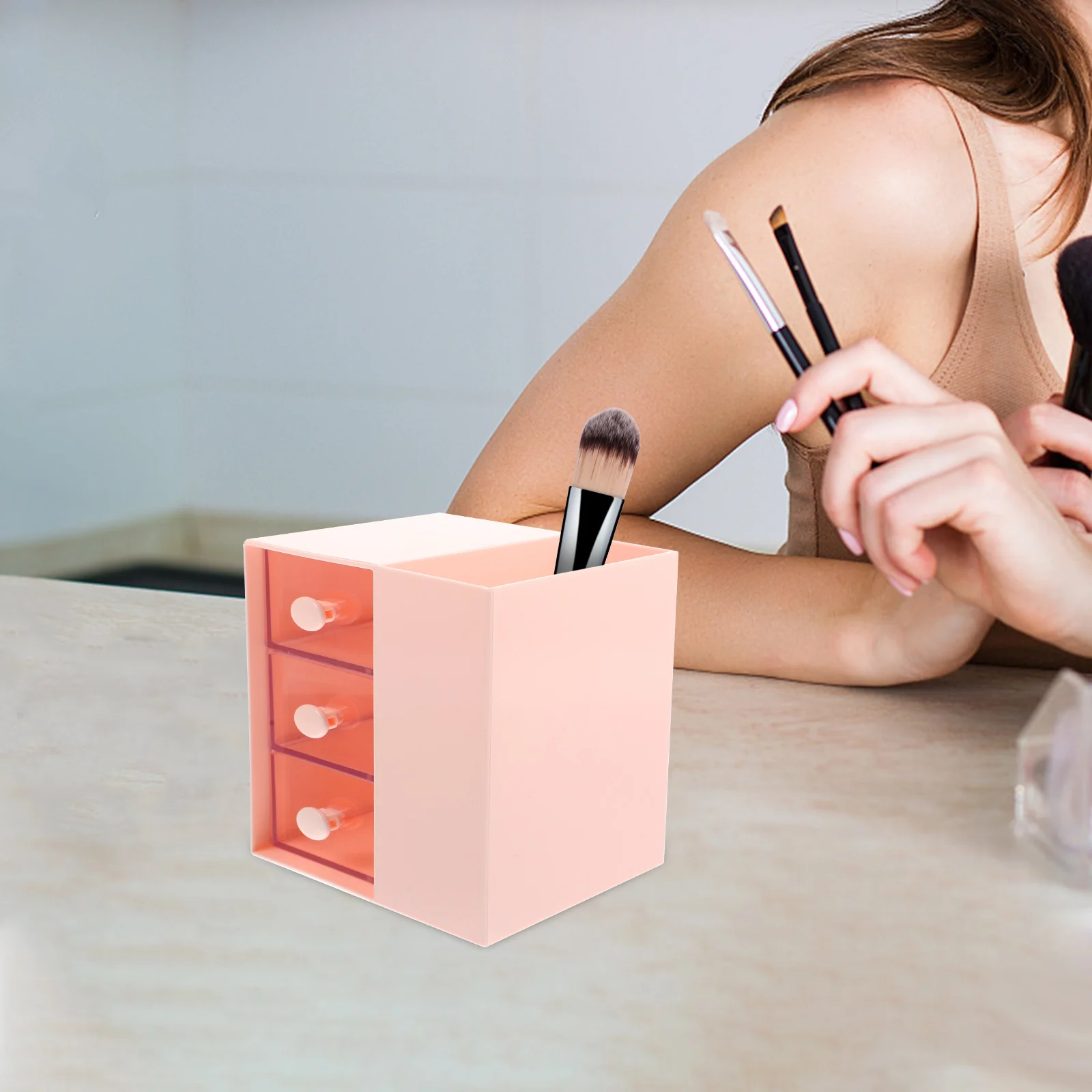 Storage Box Drawer Style Makeup Organizer Desktop Stationery Pen Holder Efficient Storage Use
Storage Box Drawer Style Makeup Organizer Desktop Stationery Pen Holder Efficient Storage Use