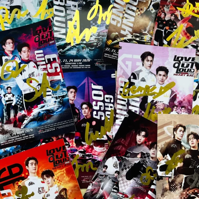 GMM TV LOVE OUT LOUD 2026 Heart Race Concert Pondphuwin Forcebook Firstkhaotung Bounprem Jimmysea Handwritten Signature Picture
GMM TV LOVE OUT LOUD 2026 Heart Race Concert Pondphuwin Forcebook Firstkhaotung Bounprem Jimmysea Handwritten Signature Picture