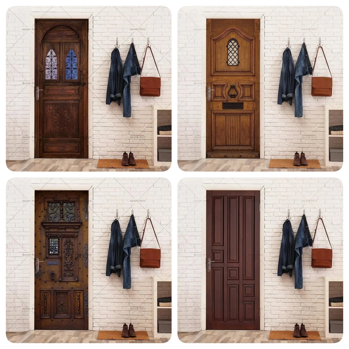 Antique Carved Wood Door Stained Glass Door Stickers Self Adhesive Waterproof Anti Scratch Door Decals for Vintage Home Decor
Antique Carved Wood Door Stained Glass Door Stickers Self Adhesive Waterproof Anti Scratch Door Decals for Vintage Home Decor