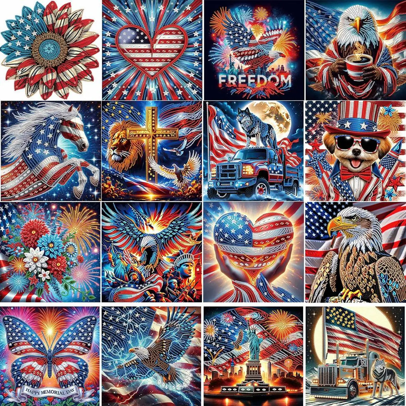 5D DIY Partial Special Shaped Drill Diamond Painting Kit independence Day Decor
5D DIY Partial Special Shaped Drill Diamond Painting Kit independence Day Decor
