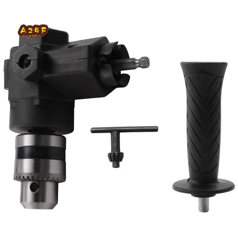 A24F-90 Degree Handle Right Angle Bend Extension Chuck Drill Adapter Power Tool Accessories
A24F-90 Degree Handle Right Angle Bend Extension Chuck Drill Adapter Power Tool Accessories