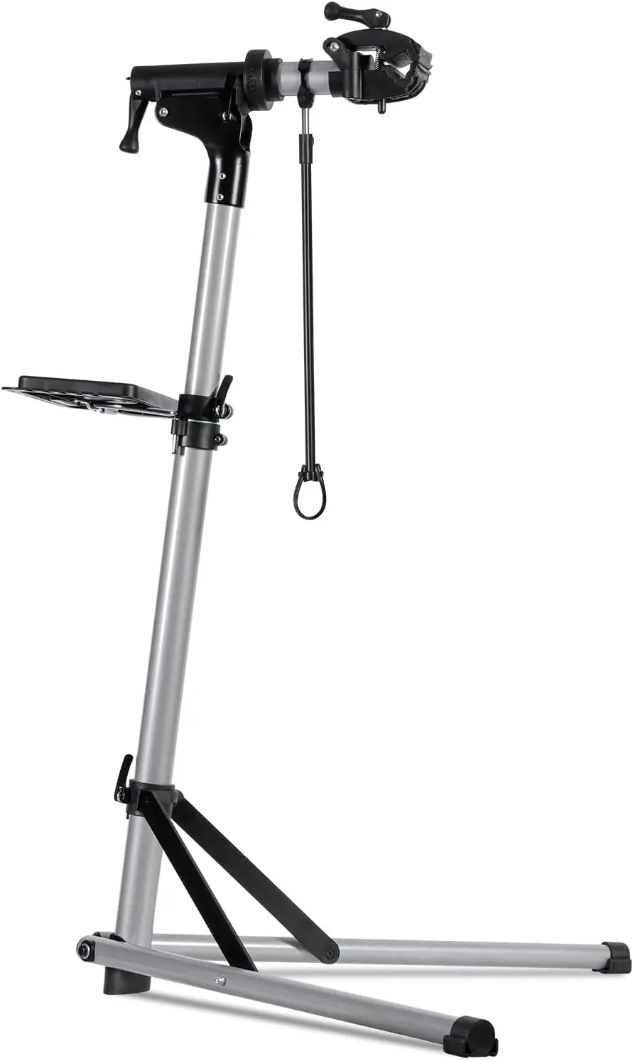 Aluminum Bike Repair Stand, 68lbs Capacity, Height-Adjustable, 360° Rotatable Clamp with Tool Tray, Silver
Aluminum Bike Repair Stand, 68lbs Capacity, Height-Adjustable, 360° Rotatable Clamp with Tool Tray, Silver