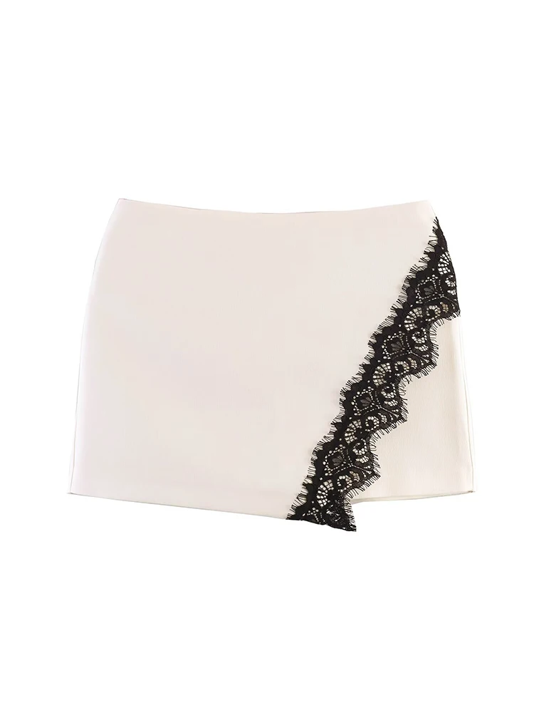 TFMLN New Women Lace Mini Skirts Shorts 2026 Summer High Waist Slim Splice Elegant Straight Shorts Elegant Street OL Outfit
TFMLN New Women Lace Mini Skirts Shorts 2026 Summer High Waist Slim Splice Elegant Straight Shorts Elegant Street OL Outfit