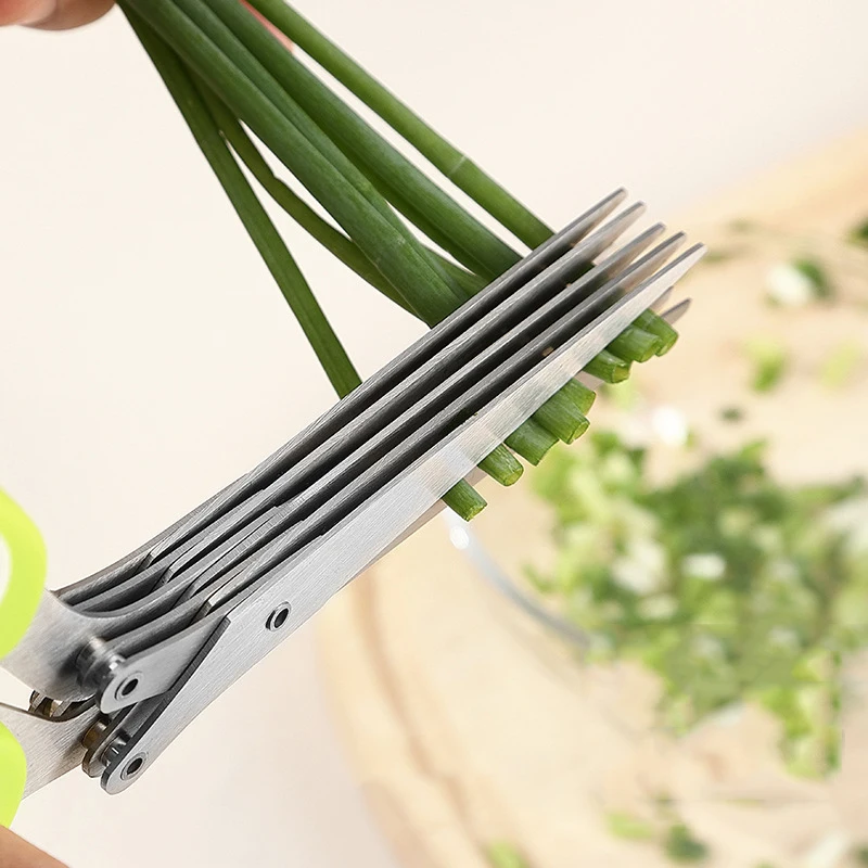 2Pcs Herb Scissors with Kitchen Gadgets Retail Package Multipurpose Kitchen Shears 5 Extremely Sharp Stainless Steel Blades
2Pcs Herb Scissors with Kitchen Gadgets Retail Package Multipurpose Kitchen Shears 5 Extremely Sharp Stainless Steel Blades