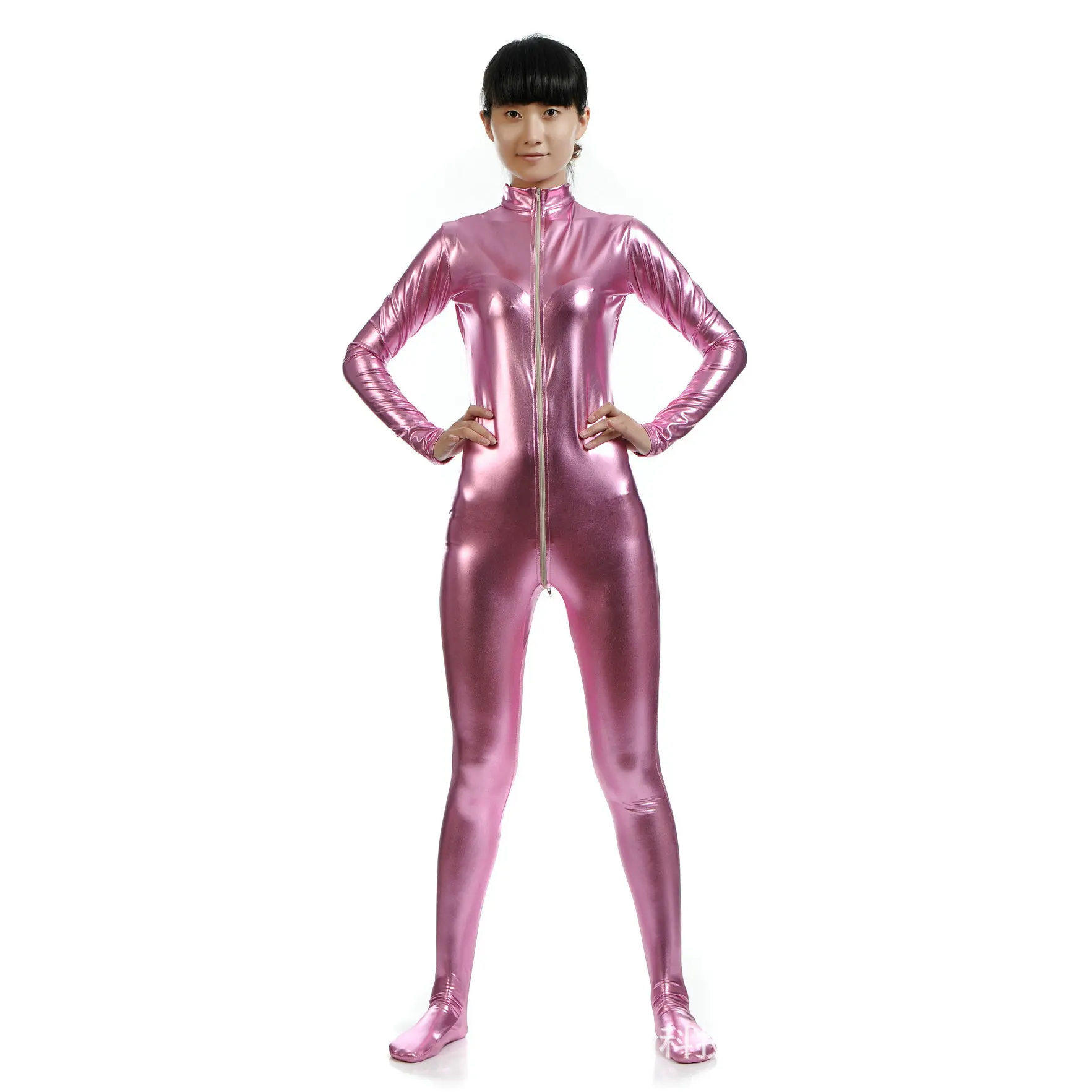 Women's Sexy Catsuit Metallic Unitard Full Bodysuit Shiny Faux Leather Jumpsuit With Front Zipper Halloween Cosplay Costume 2026
Women's Sexy Catsuit Metallic Unitard Full Bodysuit Shiny Faux Leather Jumpsuit With Front Zipper Halloween Cosplay Costume 2026
