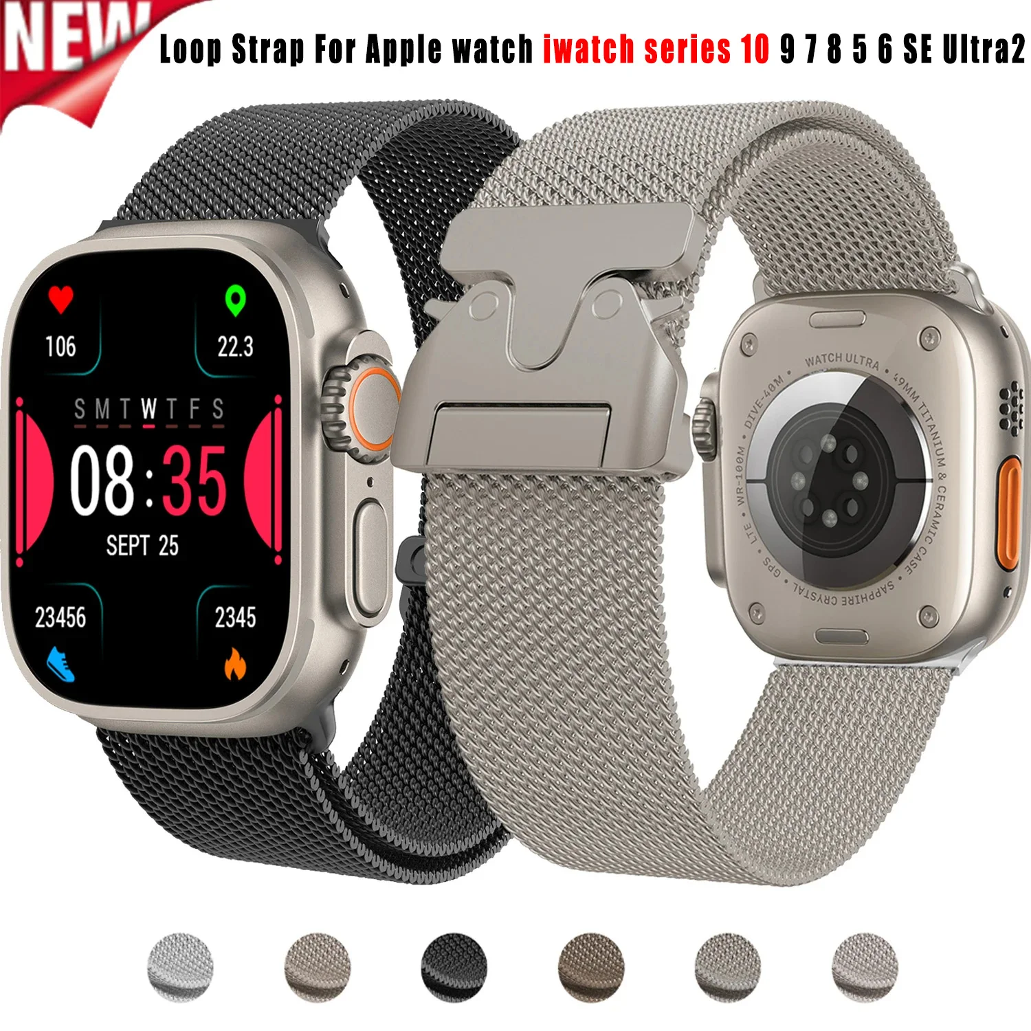 Миланский ремешок-петля для Apple Watch 10 9 8 7 Band Ultra 2 49 мм 44 мм 45 мм 41 42 мм 40 мм Браслет Correa для Iwatch Series 4 5 6 SE
Миланский ремешок-петля для Apple Watch 10 9 8 7 Band Ultra 2 49 мм 44 мм 45 мм 41 42 мм 40 мм Браслет Correa для Iwatch Series 4 5 6 SE