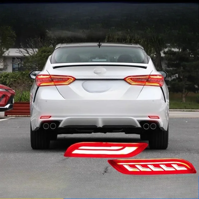 2 шт. автомобильные светодиодные отражатели заднего бампера, динамический указатель поворота, стоп-сигналы, задние противотуманные фары для Toyota Camry 2018-2024
2 шт. автомобильные светодиодные отражатели заднего бампера, динамический указатель поворота, стоп-сигналы, задние противотуманные фары для Toyota Camry 2018-2024