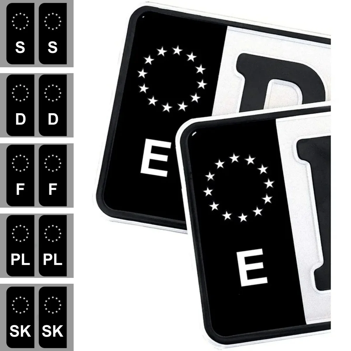 2Pcs Vinyl License Plate Stickers Waterproof Scratch Resistant for Truck SUV Caravan Bus EU Standard
2Pcs Vinyl License Plate Stickers Waterproof Scratch Resistant for Truck SUV Caravan Bus EU Standard