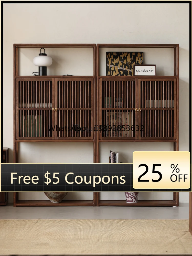 FF North American black walnut bogu frame new Chinese solid wood multi-layer display cabinet
FF North American black walnut bogu frame new Chinese solid wood multi-layer display cabinet