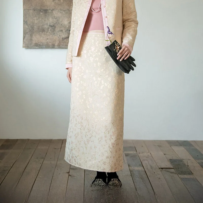 Ele Floral Embroidery Loose Slimming Midi Skirt Women's New Autumn Winter Faion Vintage Sle Straight H-ape Skirt
Ele Floral Embroidery Loose Slimming Midi Skirt Women's New Autumn Winter Faion Vintage Sle Straight H-ape Skirt