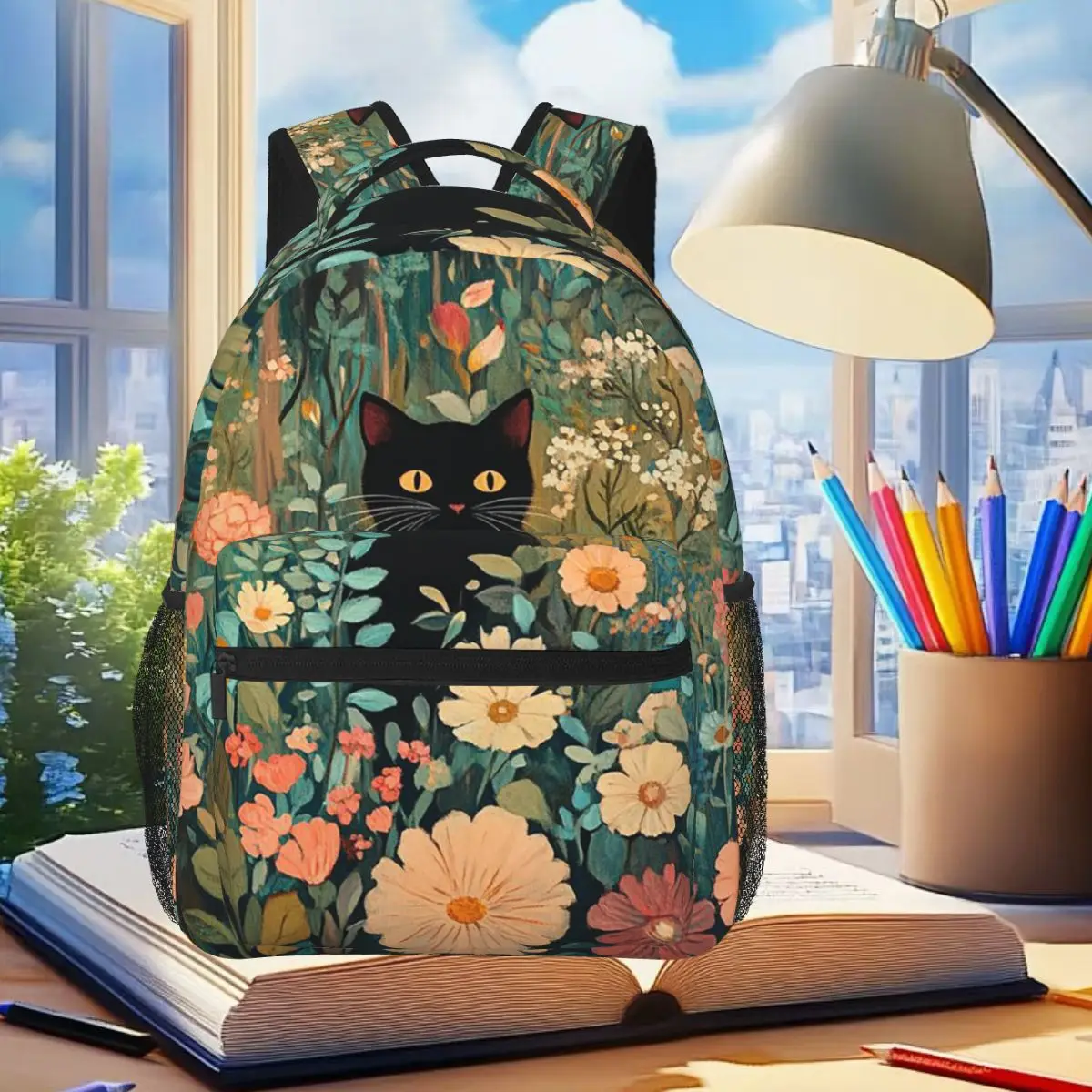 Black Cat Pattern In Flower Bushes Backpack Student Boys Girls BookBag Children School Bag Laptop Shoulder Bags for Men Women
Black Cat Pattern In Flower Bushes Backpack Student Boys Girls BookBag Children School Bag Laptop Shoulder Bags for Men Women