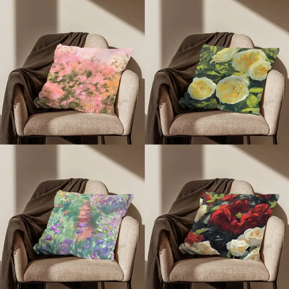 Oil Painting Art Rose Pillow Case For Room Sofa Cushion Cover Suitable For Home Bedroom Decoration And Protector
Oil Painting Art Rose Pillow Case For Room Sofa Cushion Cover Suitable For Home Bedroom Decoration And Protector