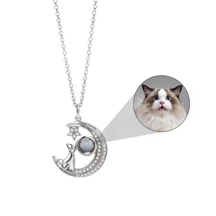 Dainty Cat Moon Necklace Custom Photo Projection Necklaces for Women Wholesale Trendy Jewelry Shopify USA Dropshipping
Dainty Cat Moon Necklace Custom Photo Projection Necklaces for Women Wholesale Trendy Jewelry Shopify USA Dropshipping