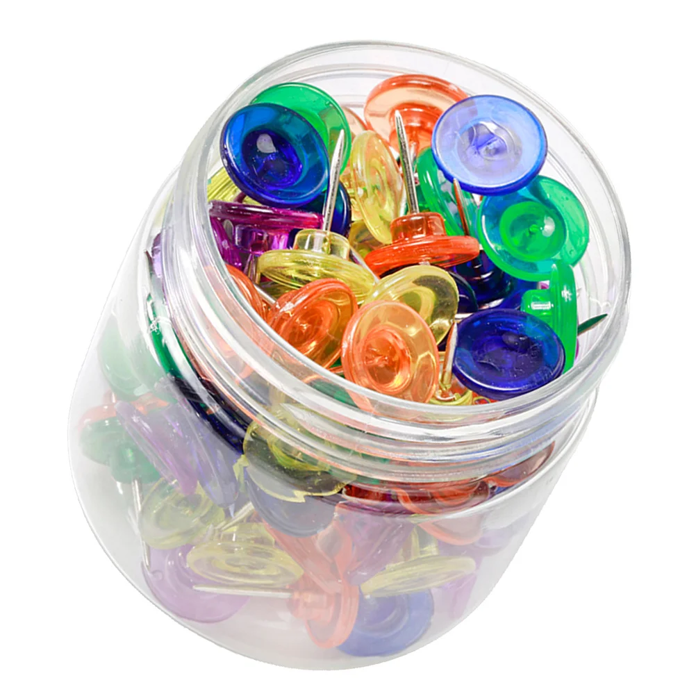 100Pcs Transparent Colorful Pushpin Practical Unique Storage Can Office School Home Daily Use Map Tack Map Tack
100Pcs Transparent Colorful Pushpin Practical Unique Storage Can Office School Home Daily Use Map Tack Map Tack